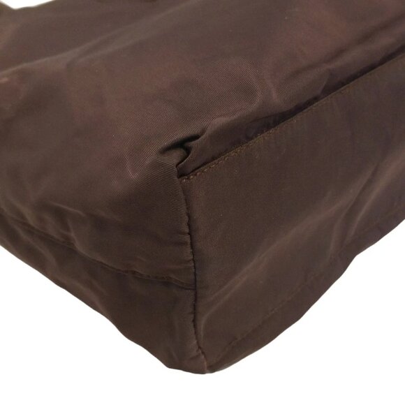 PRADA - Dark Brown Nylon Handbag 156-051025 - Picture 5 of 8